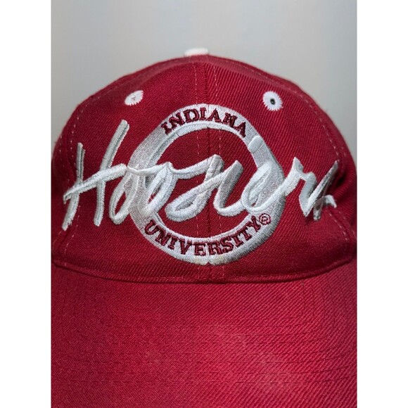Vintage Indiana University‎ IU Hoosiers The Game Circle Logo Snapback Hat Cap - Picture 2 of 9